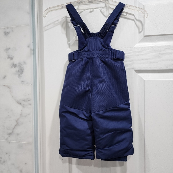 Cat and Jack Water and Wind Resistant Adjustable Waist Fleece Bodice Snow Bibs - Picture 3 of 7